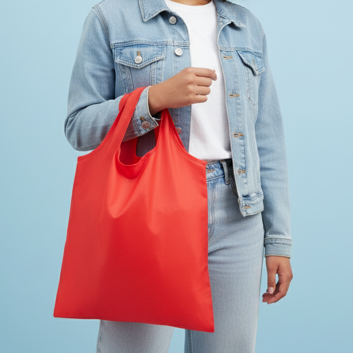 Basic Foldable Shopping Bag with Carabiner