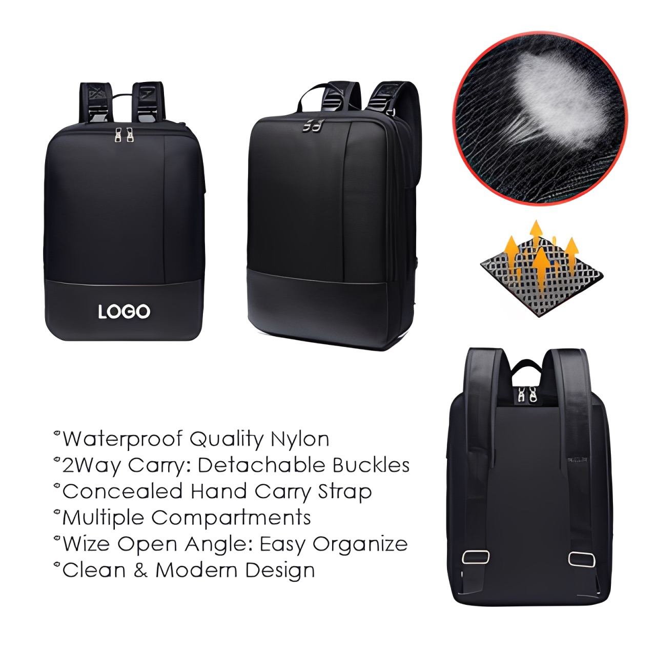 Premium Two Way Laptop Backpack & Briefcase