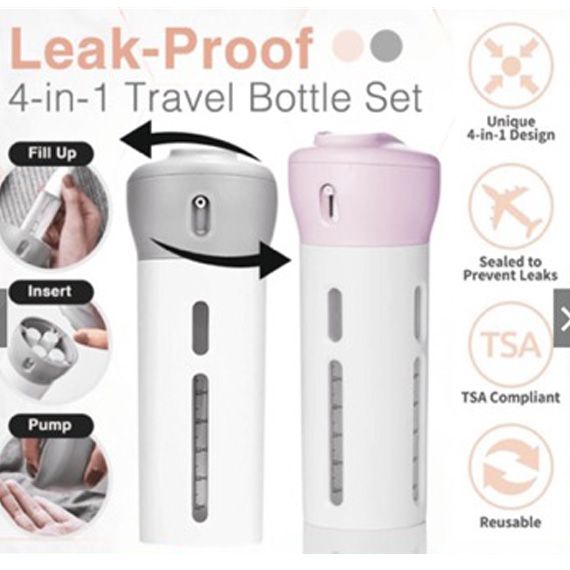 4 in 1 Travel Bottle Liquid Organiser