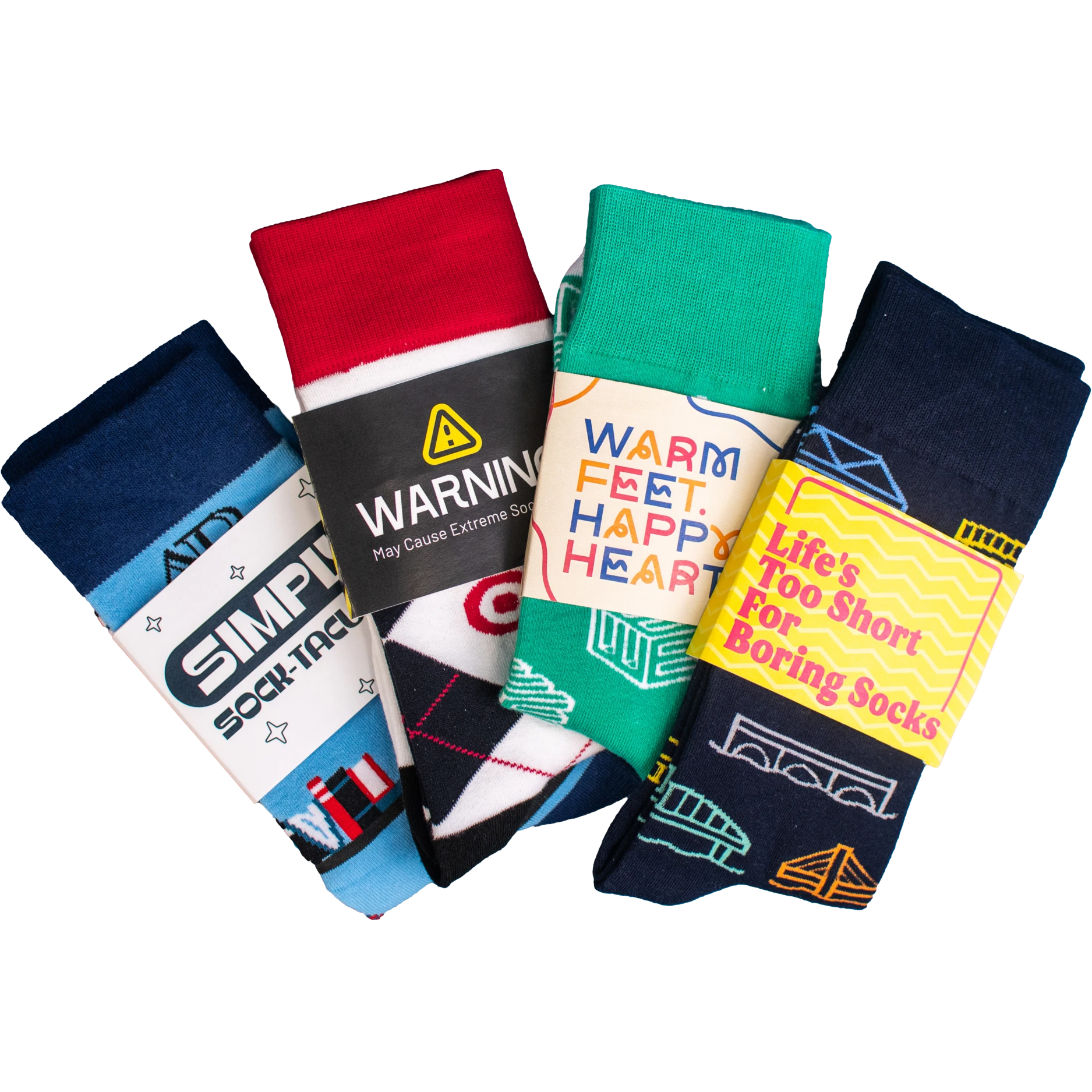 Custom Socks - Crew Length (Pair) - Custom Socks - Paper Band