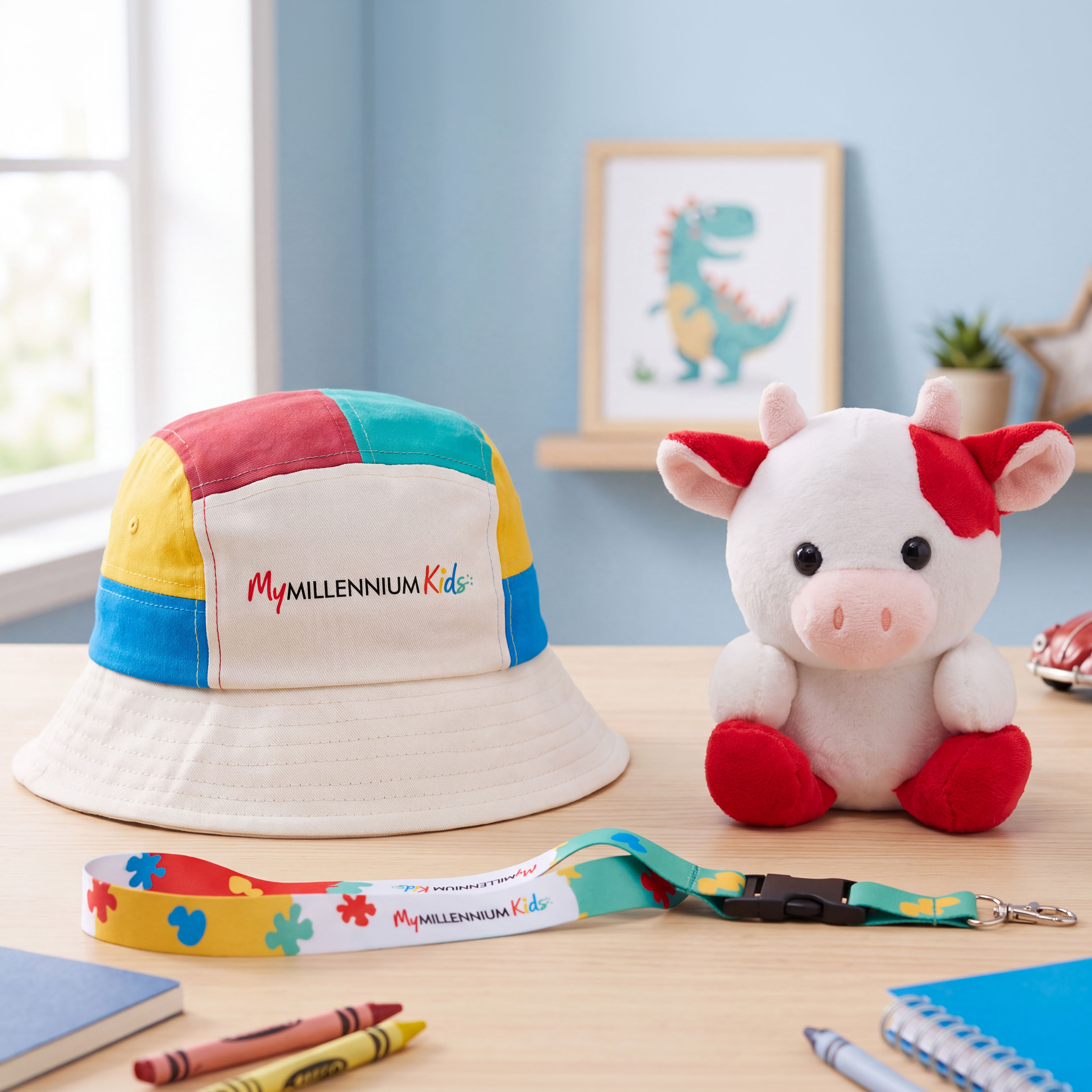 Bucket Hat, Plush And Lanyard Set — customised gift