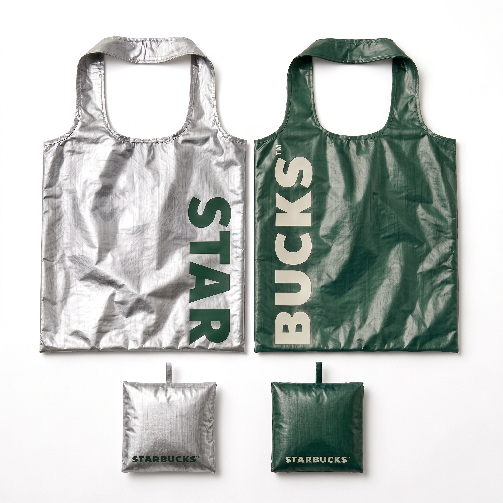 Metallic Foldable Tote Bag - Foldable Shopping Bags