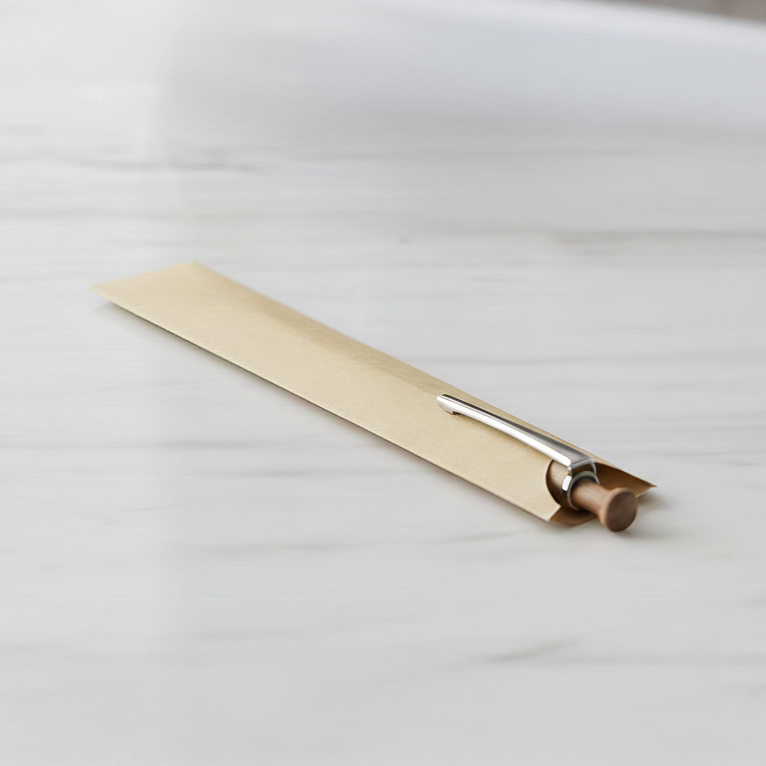 Kraft Paper Pen Sleeve - Promotional Pens