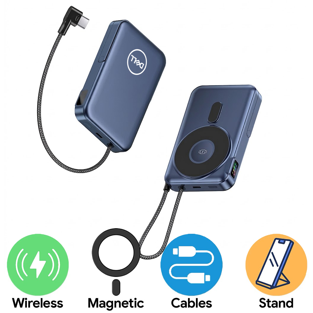 10,000mAh Kiro 3-in-1 Wireless Powerbank with Stand