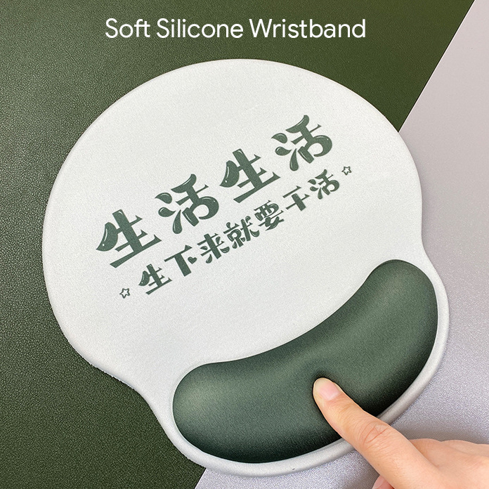 Mousepad with Wrist Rest (Rubber Base)
