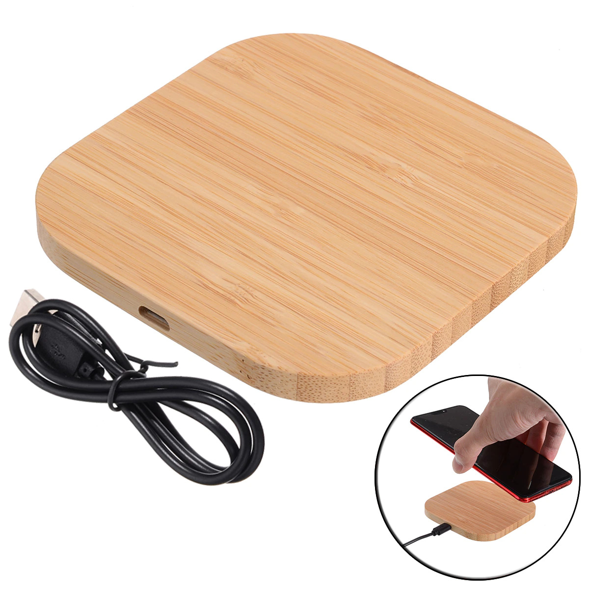 10W Bamboo Wireless Charger 