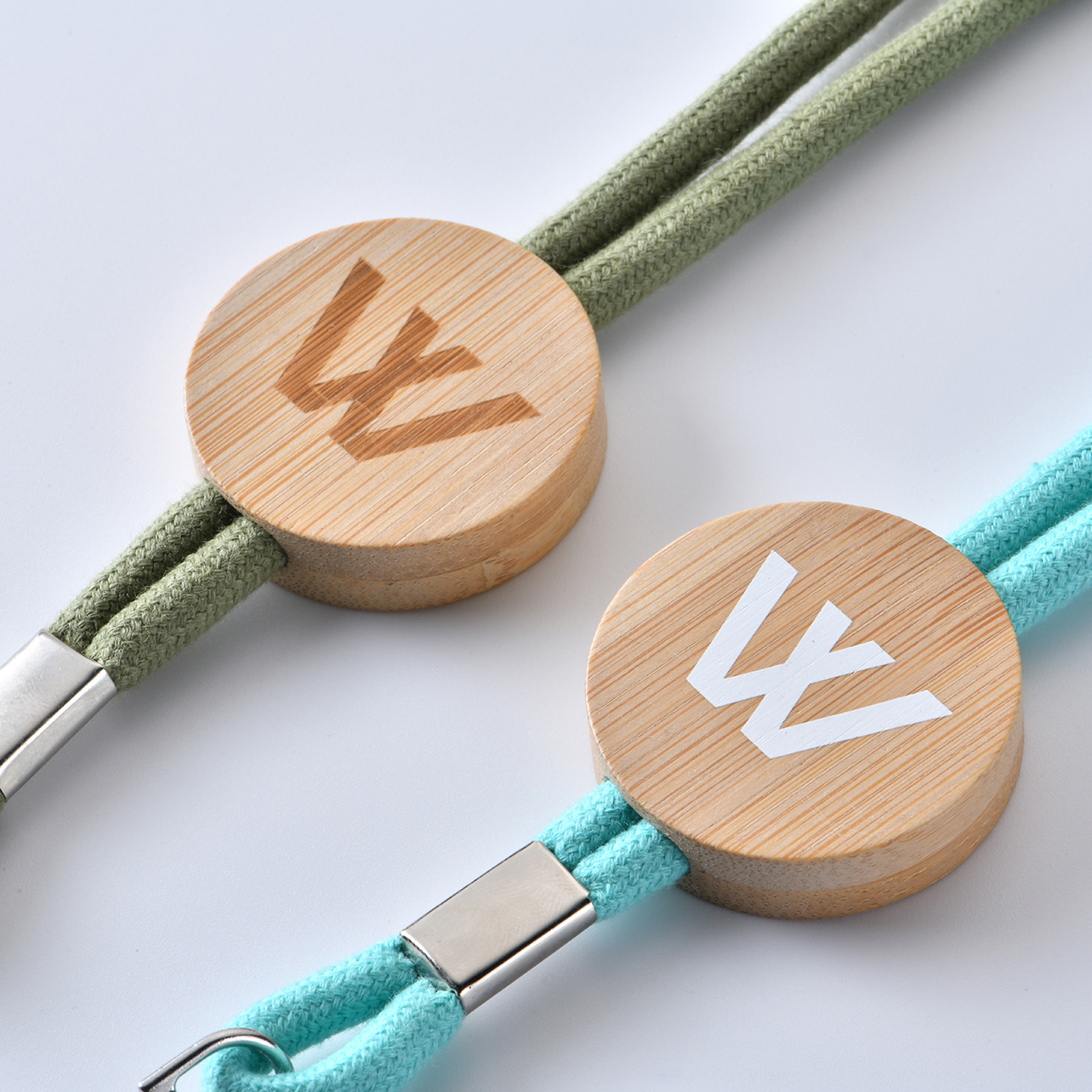 Cotton Lanyard with Bamboo Tag 