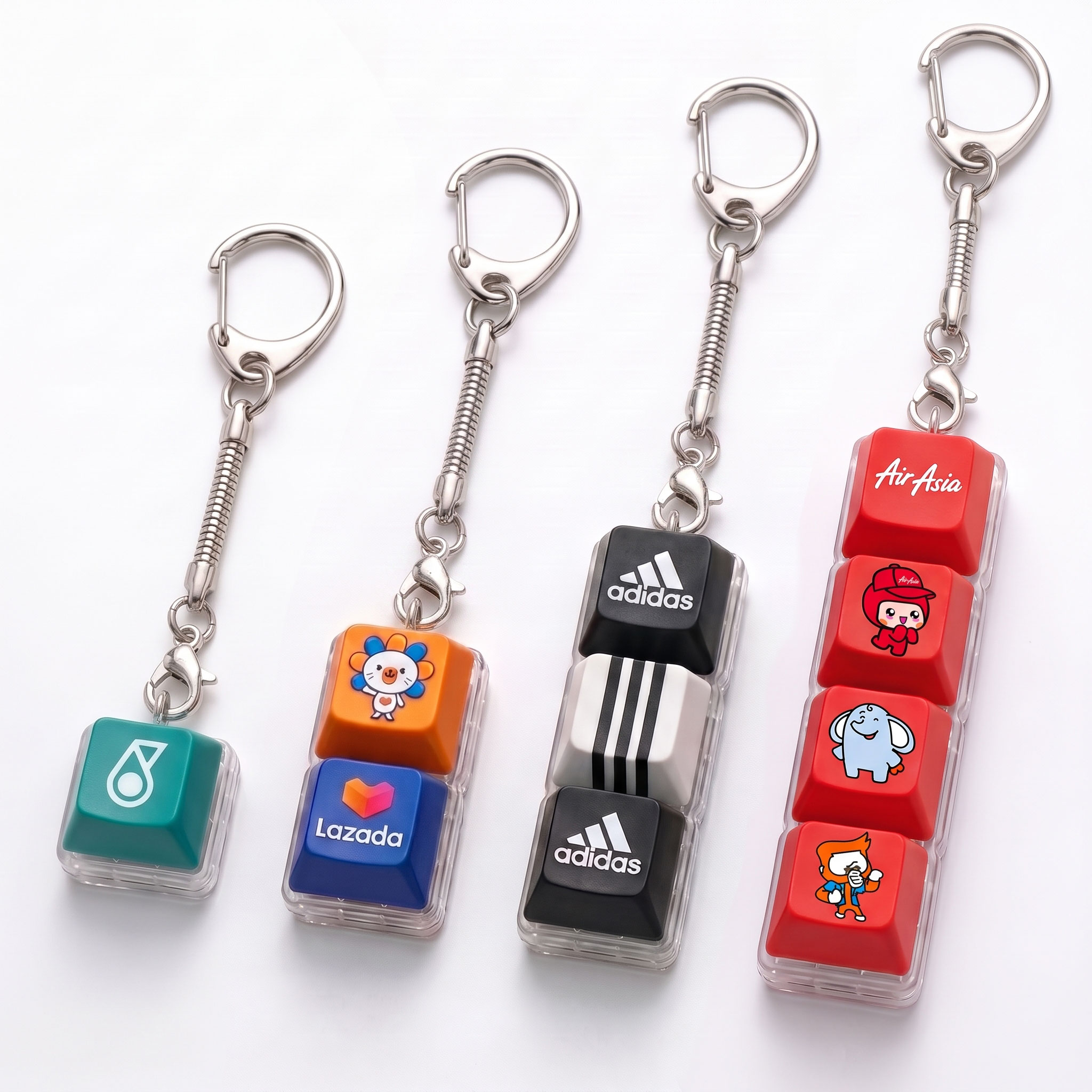 Custom Fidget Keycap Clicker Keychain