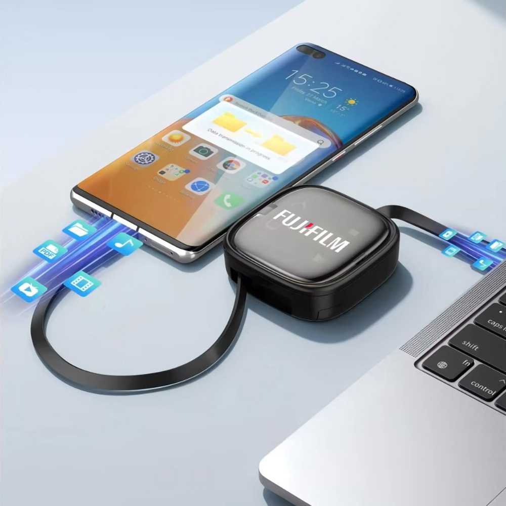 60W Data Cable Set with Retractable Charging Cable