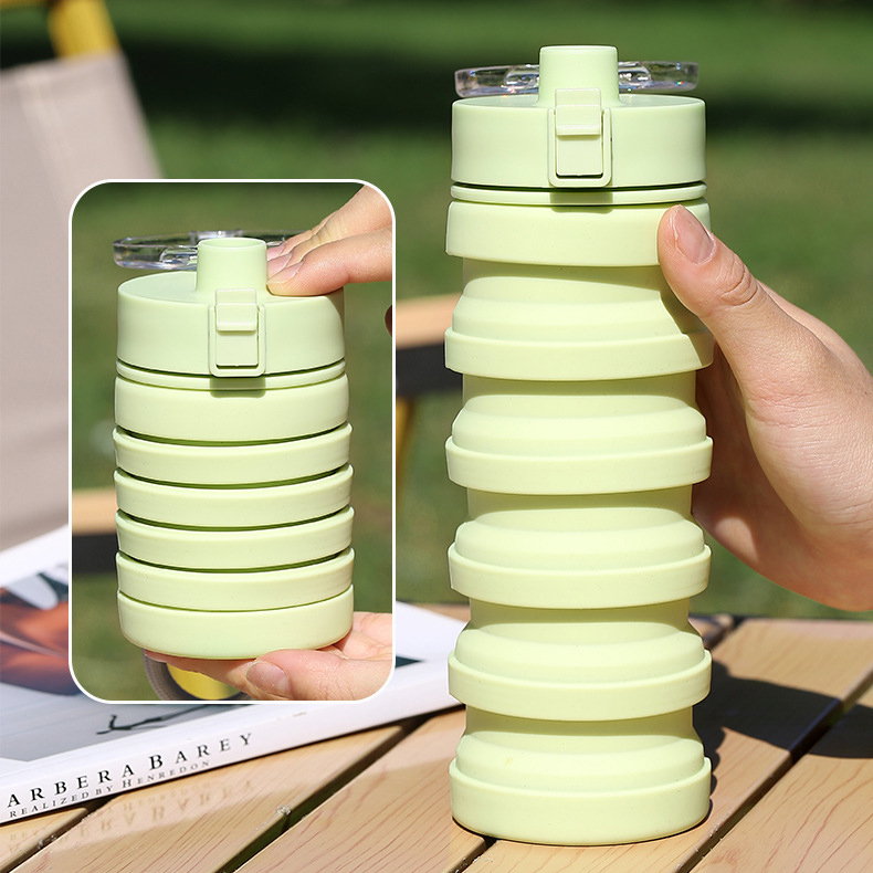500ml Silicone Collapsible Water Bottle