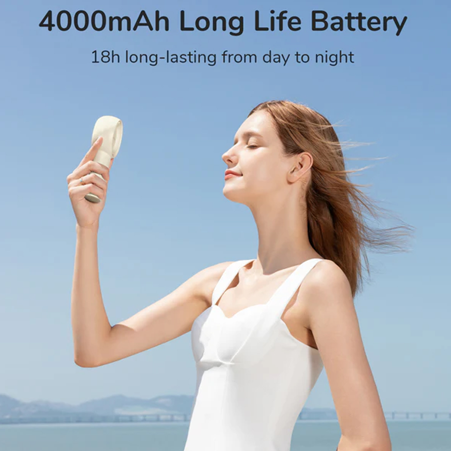 Jisulife  4,000mAh Handheld Fan  Life5 Plus 