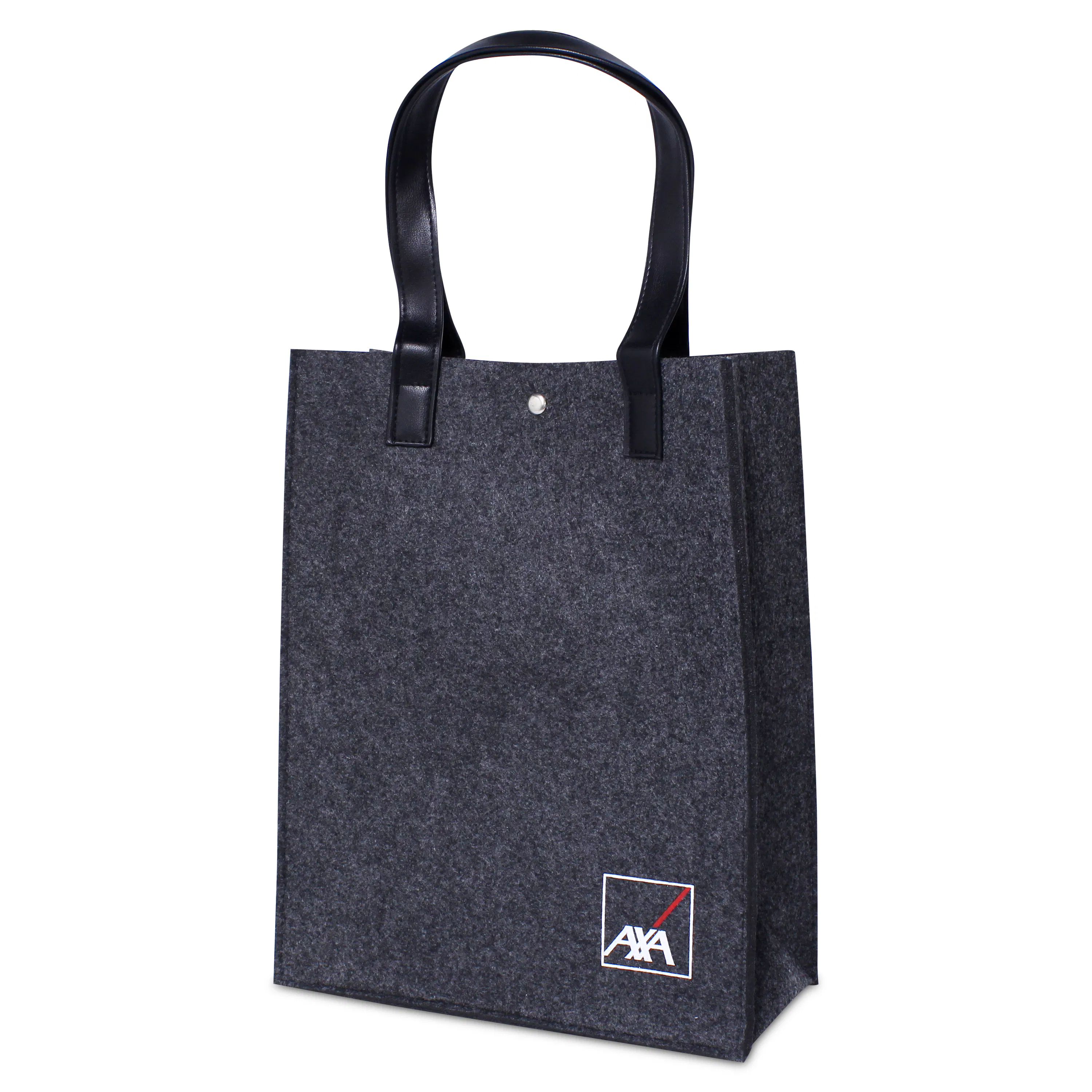 Stylish Felt Tote Bag with Leather Handle