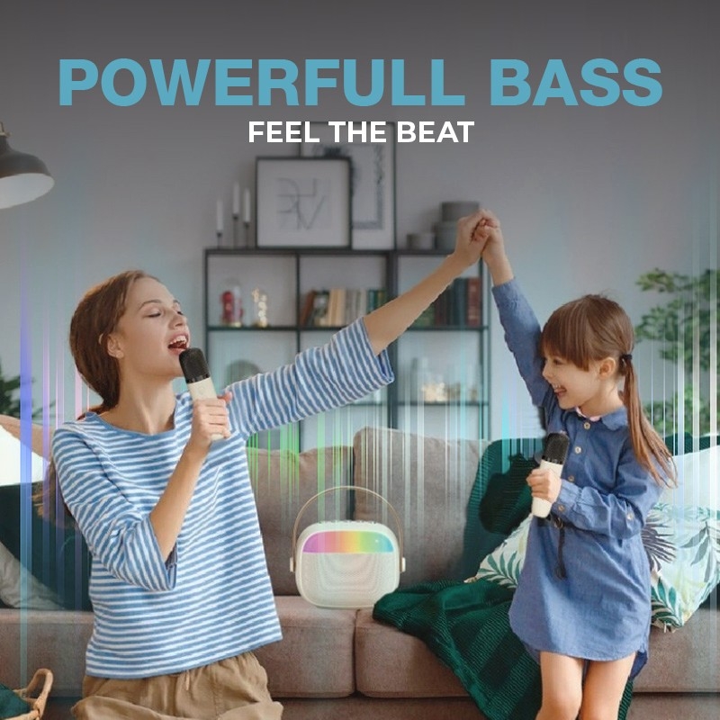 Portable Karaoke Bluetooth Speaker + Micrpophone