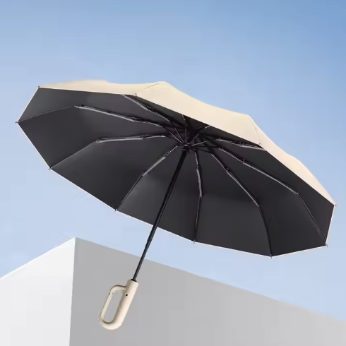 27’’ Halo Automatic Foldable Umbrella with Carabiner (with UV Coating)