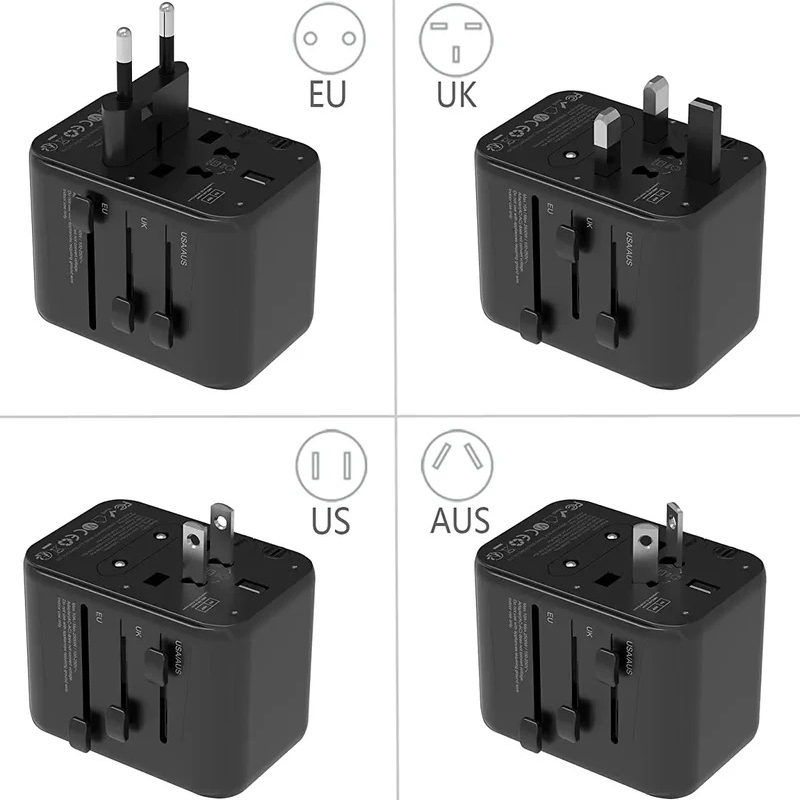 Tessan 28W Universal International Travel Plug Adaptor with 2 USB & 3 USB C Ports