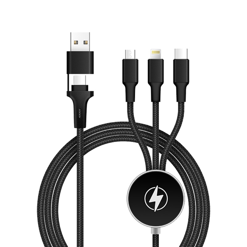 Glowy 3-in-2 LED Fast Charging Cable (3.0A)