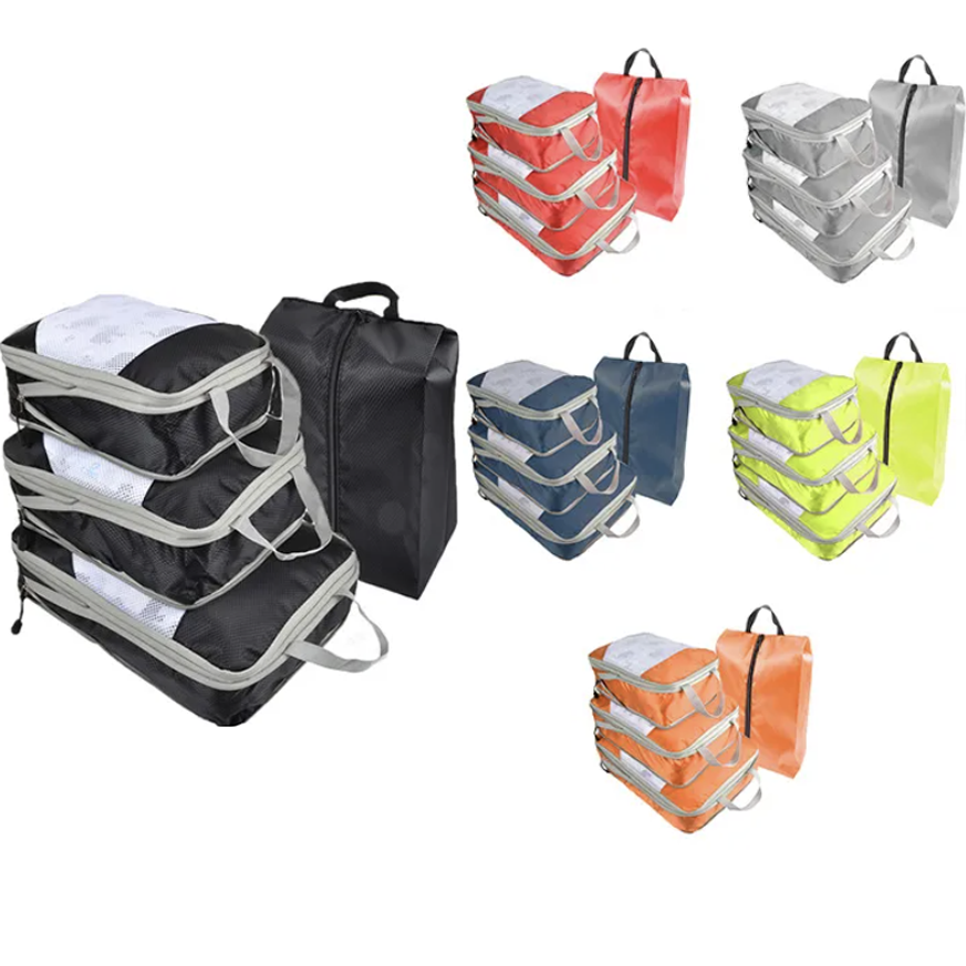 4 Pcs Compression Travel Packing Cube 