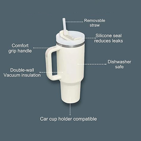 1200ml Quencher Insulated Stainless Steel Tumbler 