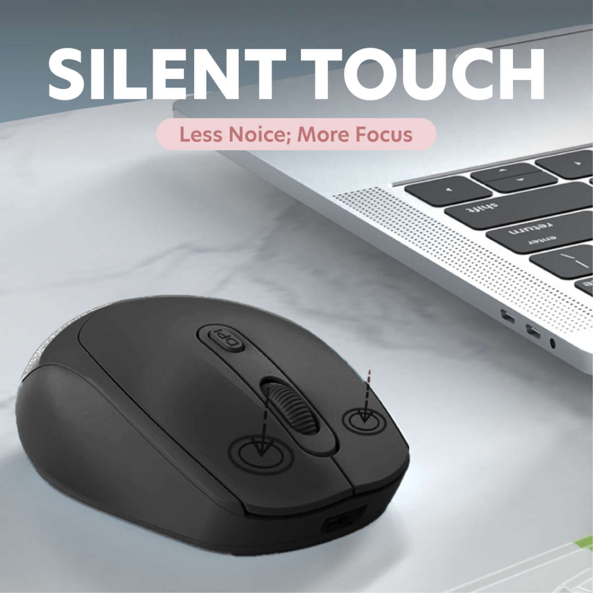 Rila High Performance Bluetooth Wireless Mouse (Rechargeable Battery)