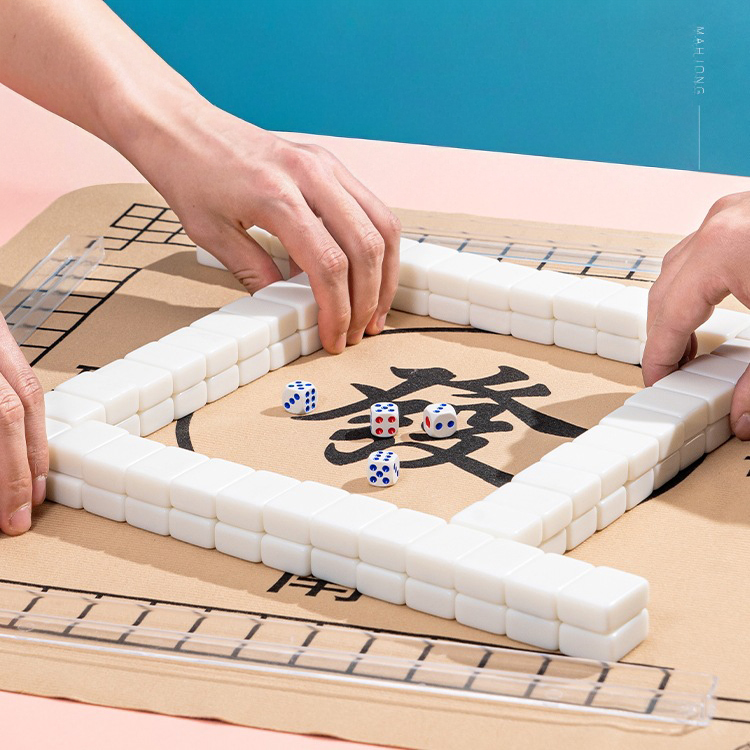 Mini Mahjong Set in Felt Bag