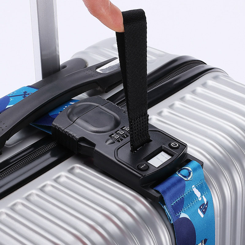 Luggage Strap with Lock and Weighing Scale