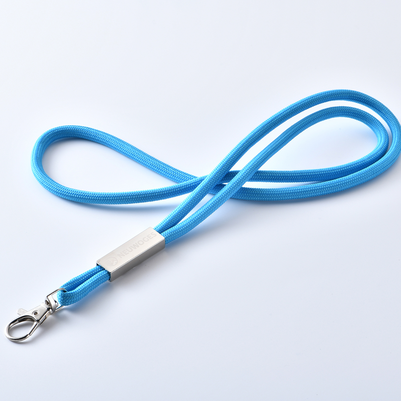 Polyester Cord Lanyard with Metal Tag 