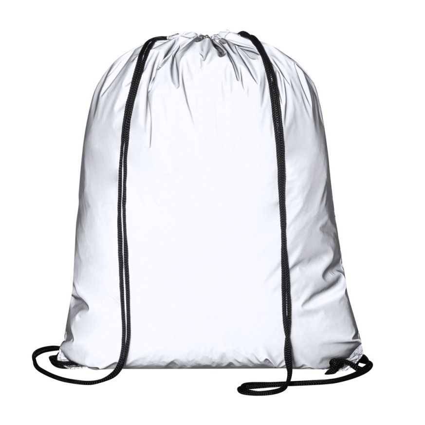 Customised Reflective Drawstring Bag With Logo Print Singapore