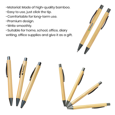 LANEY Bamboo Press Action Ball Pen