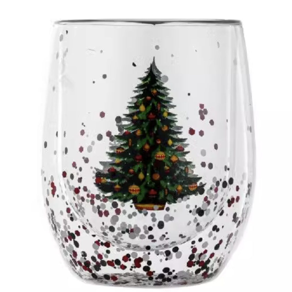 300ml Double Wall Confetti Christmas Mug 