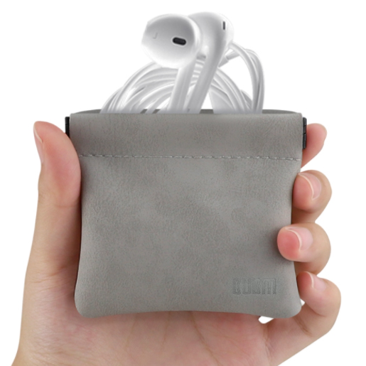 Earphone PU Leather Organiser pouch (Auto-Closed Closure)
