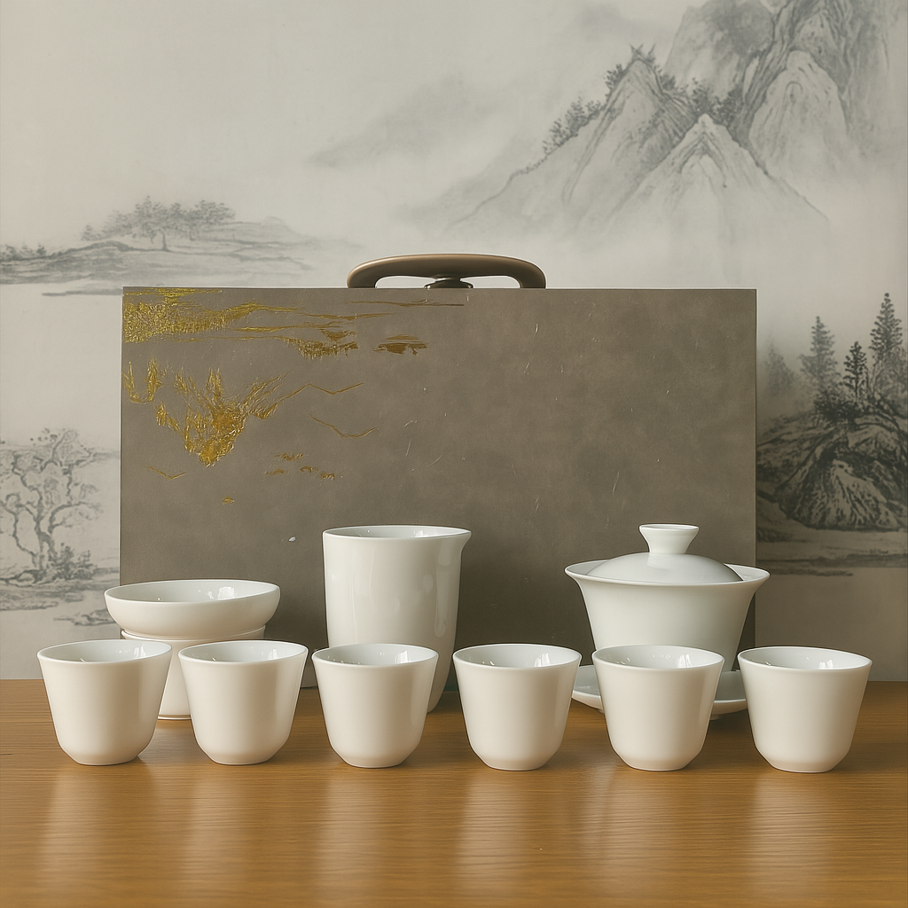 9 pcs Ceramic Chinese Tea Set