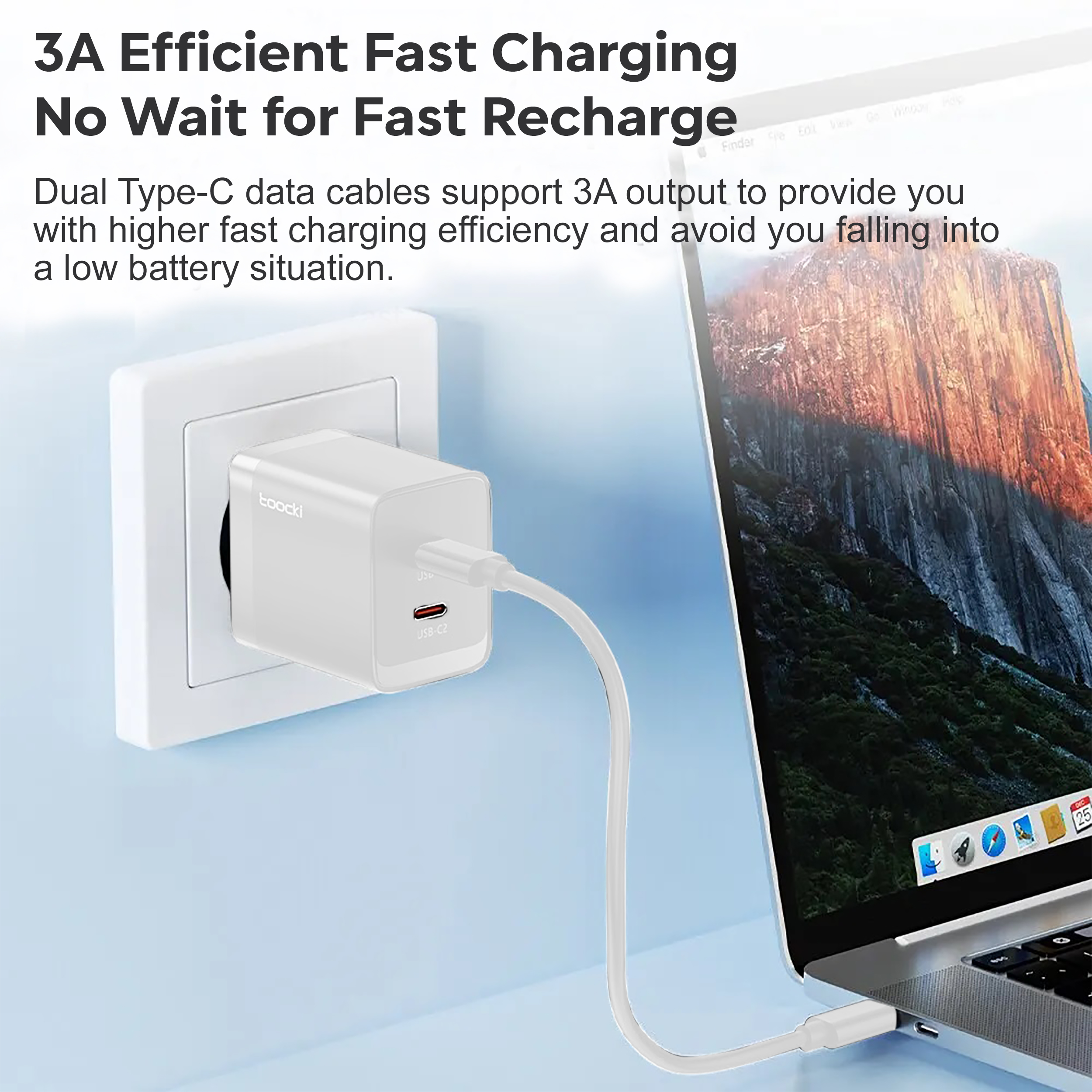 3.0A Fast Charge Travel Cable with Mirror