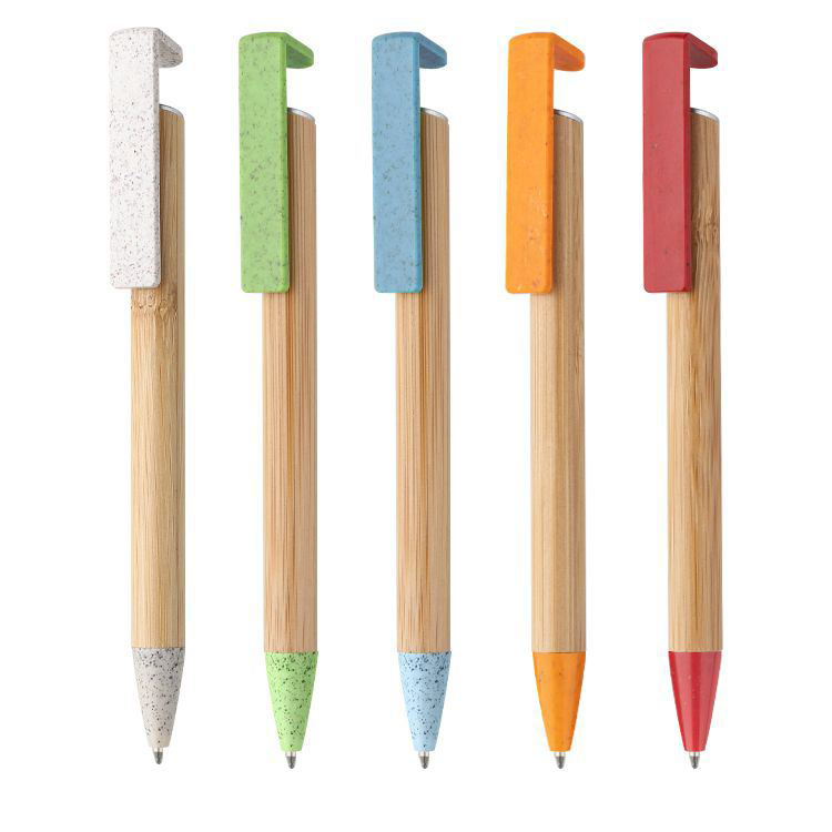 Bamboo Ball Pen (Wheat Straw Clip)