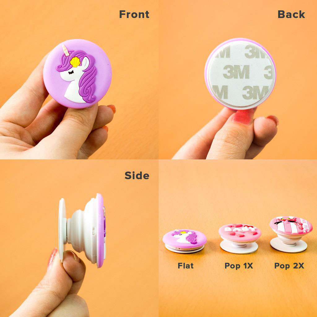 3D PVC Popping Phone Grip Stand