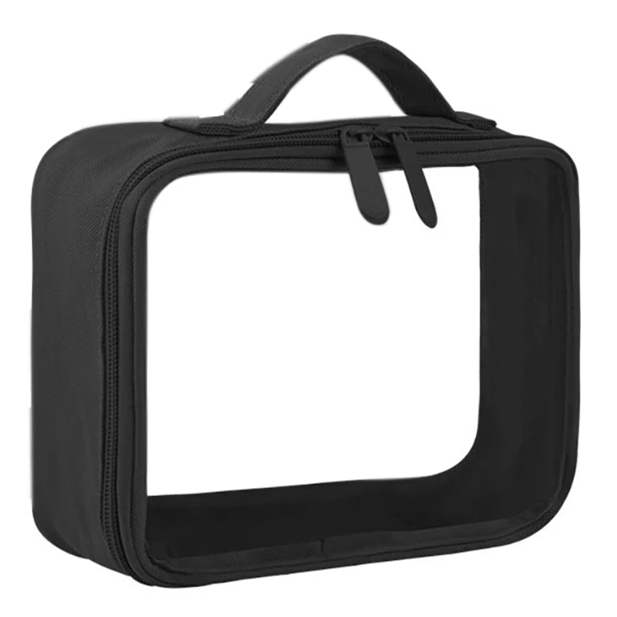 Customised Clear Toiletry Bag with Handle With Logo Print Singapore