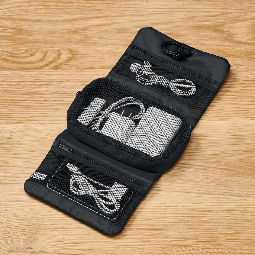 Slim Hanging Toiletry Bag with Detachable Pouch 