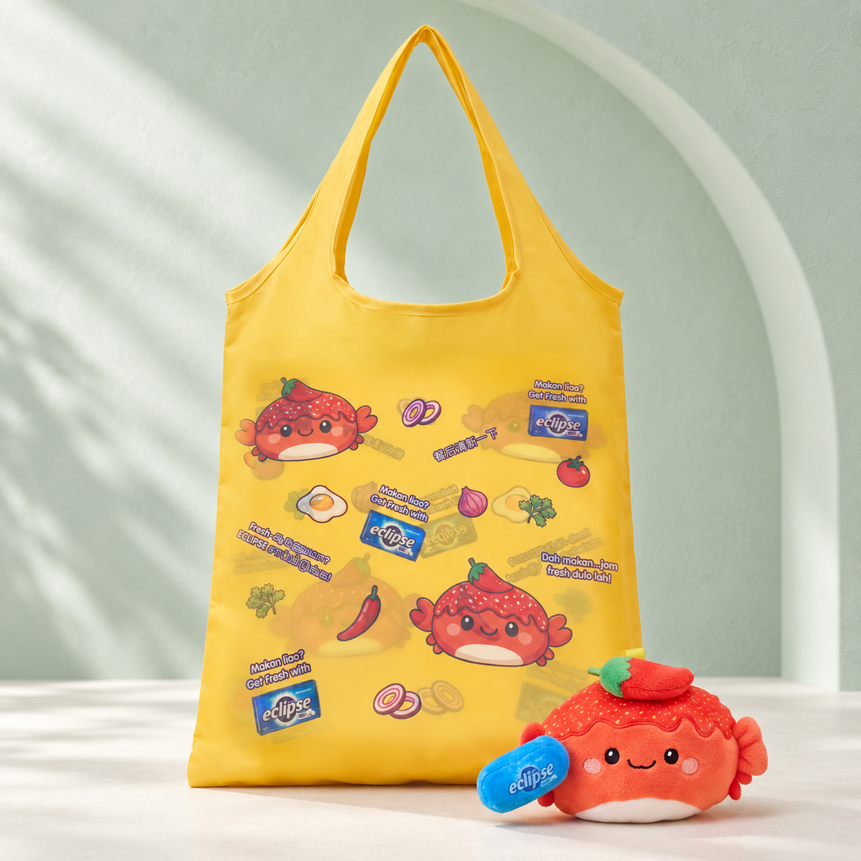2-in-1 Tote Bag With Plush Charm — customised gift