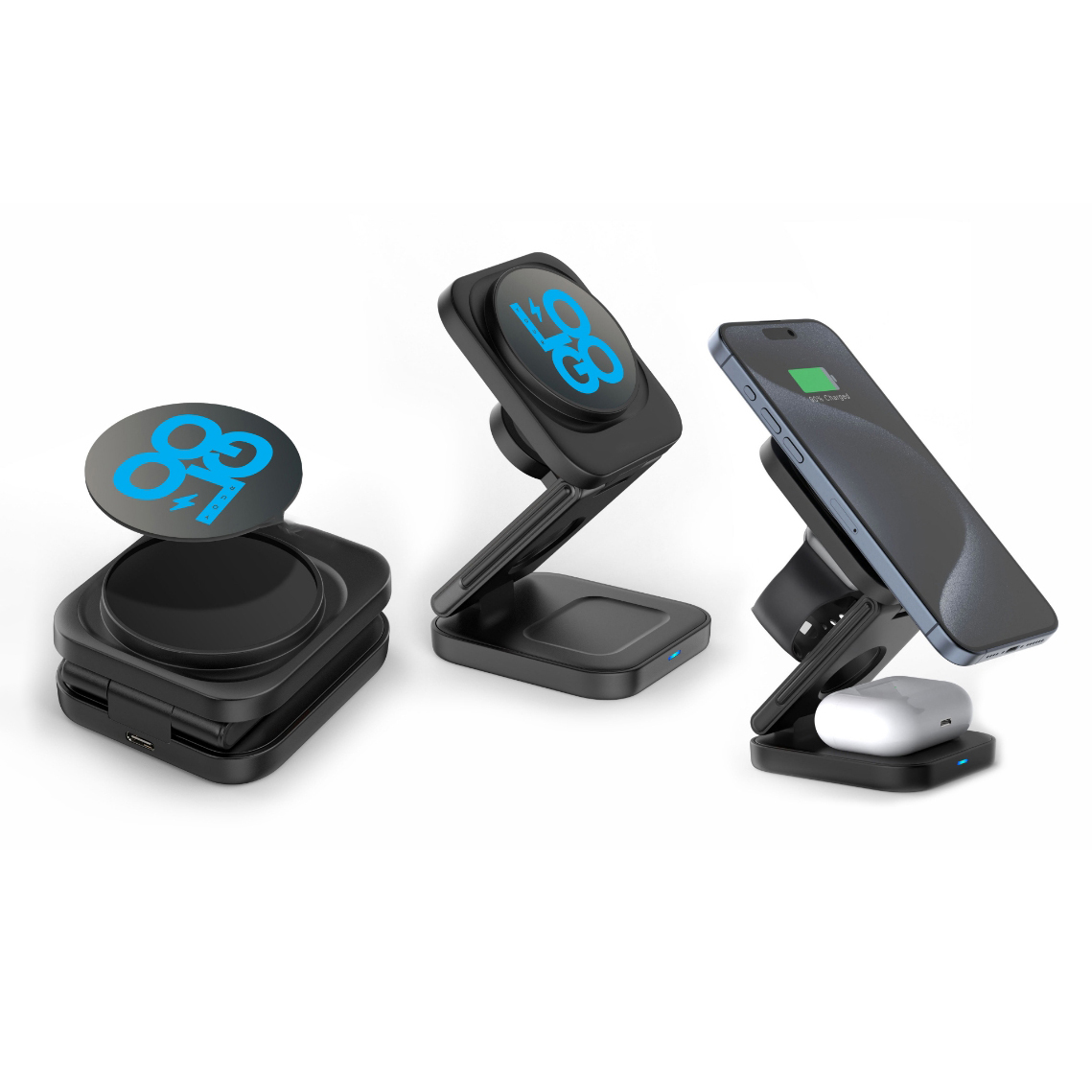 Foldable Magnetic 3 IN 1 Wireless Charger WPC50