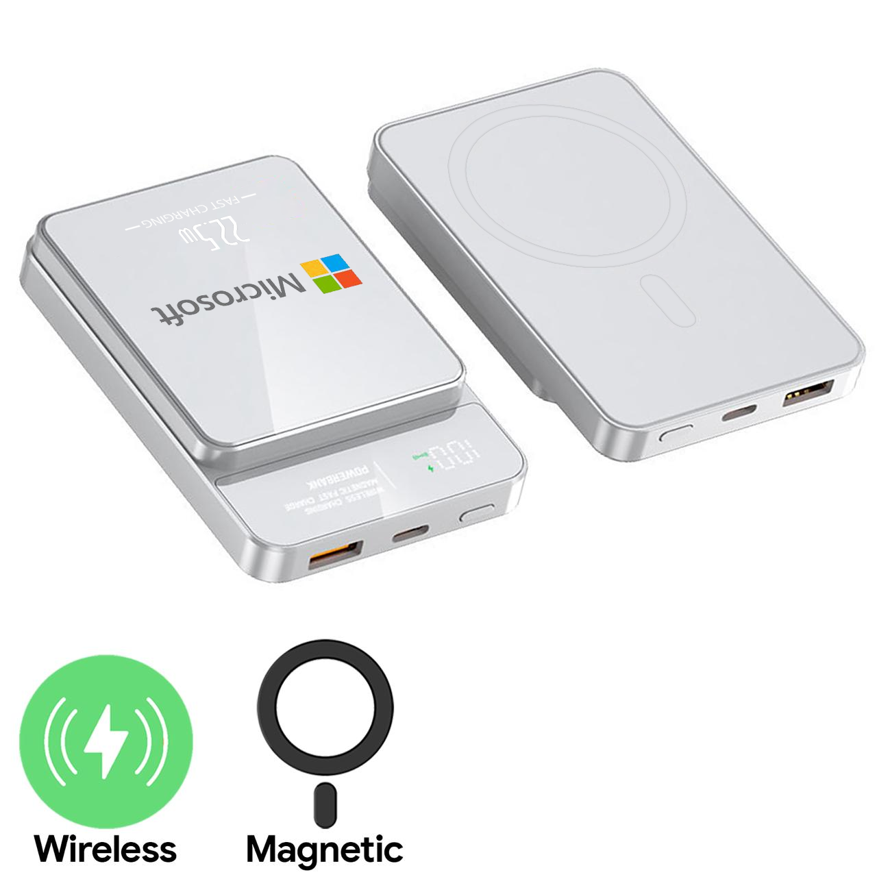 10,000mAh Modish Magnetic Wireless Powerbank