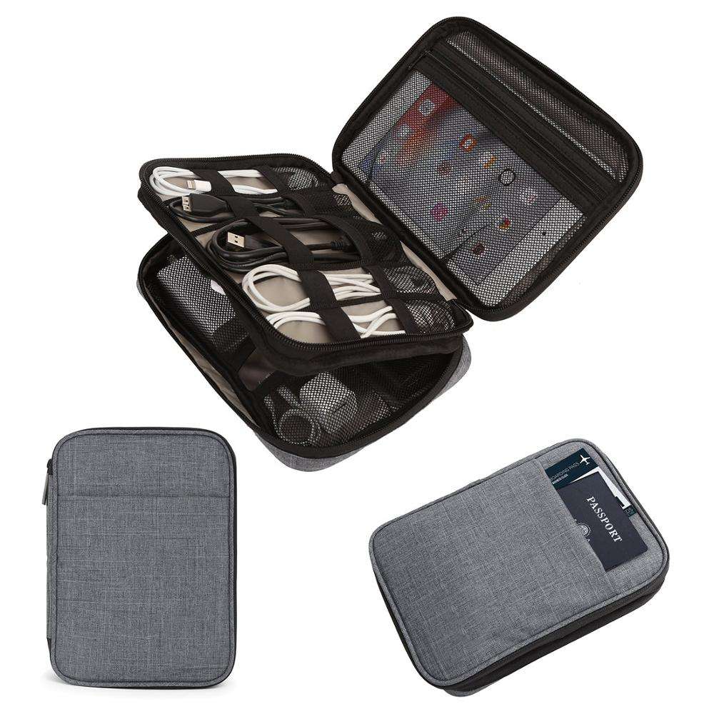 Double Layer Gadgets and Accessories Organizer Pouch (with Front Pocket)