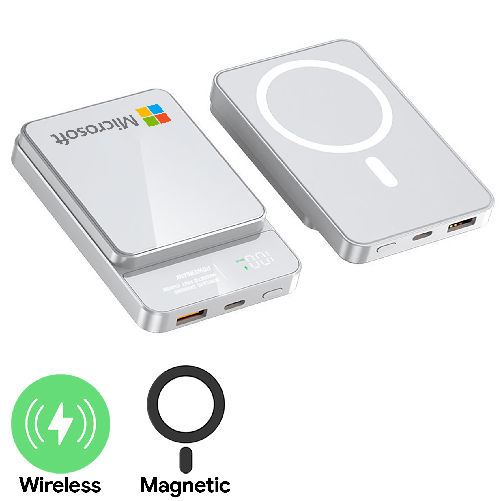 10,000mAh Modish Magnetic Wireless Powerbank