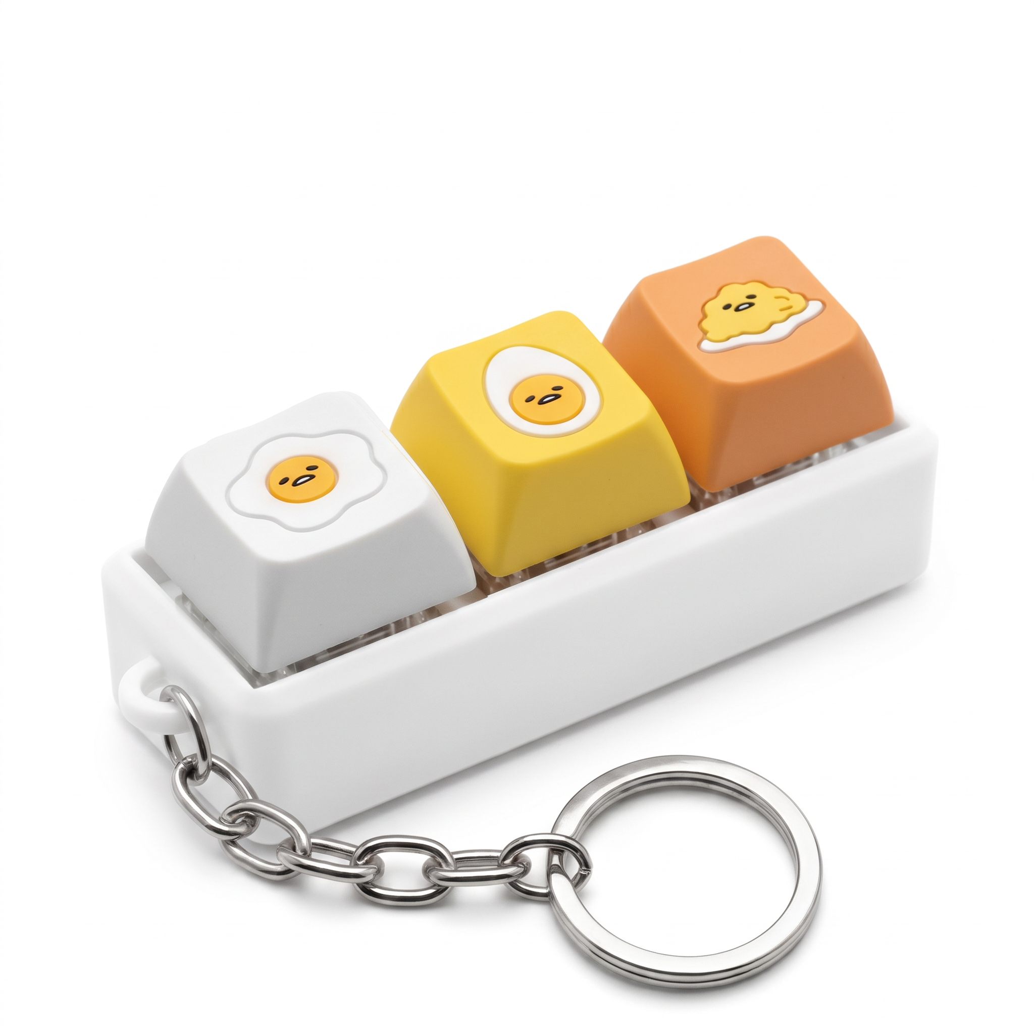Custom PVC Fidget Keycap Clicker Keychain - Custom Keychains - Default Base