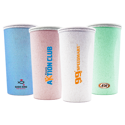 400ml Natural Eco-Wheat Tumbler