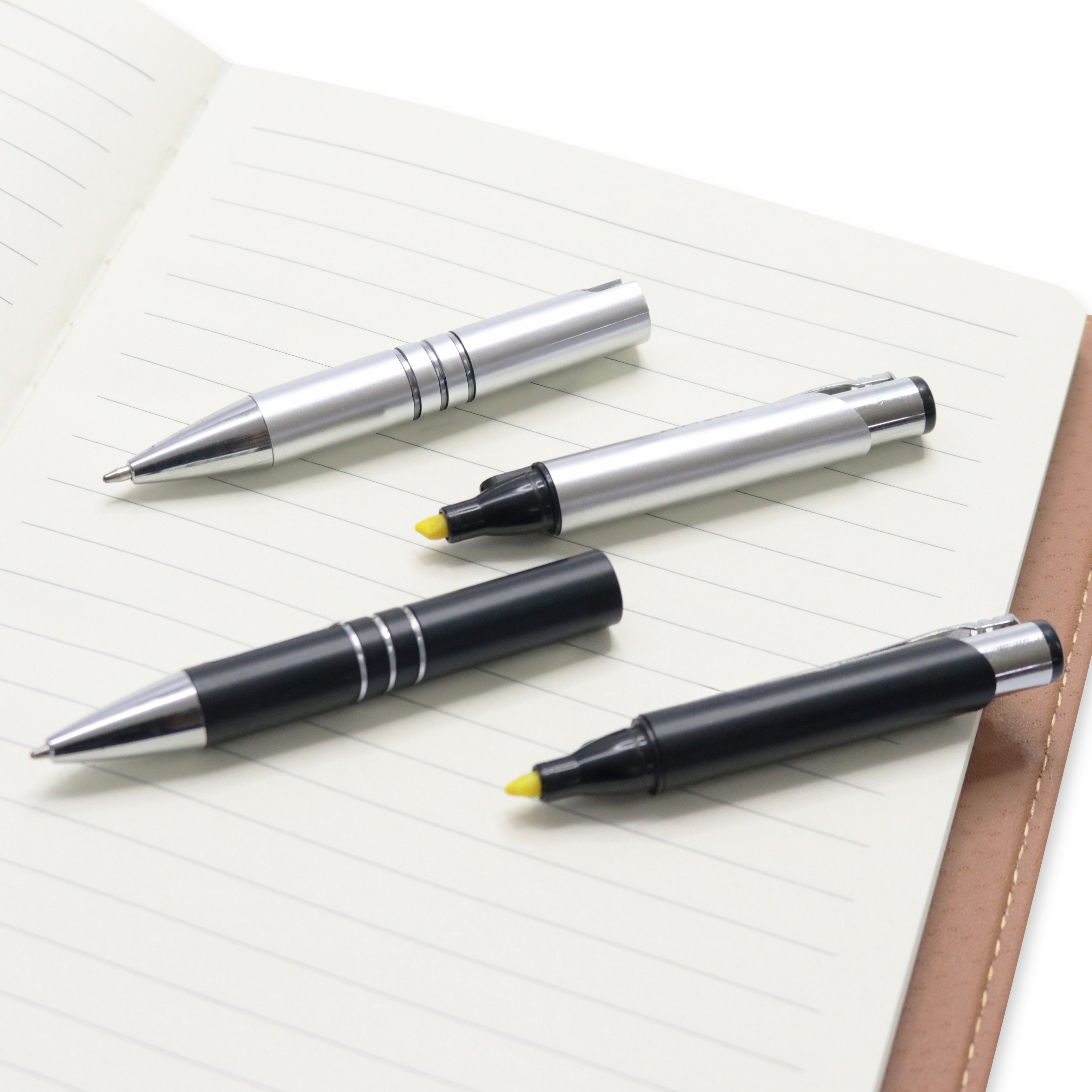 Detachable Ball Pen With Highlighter