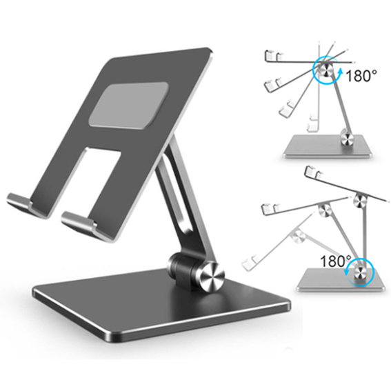 Duo Adjustable Folding Phone / Tablet  Holder (Aluminium Alloy) 