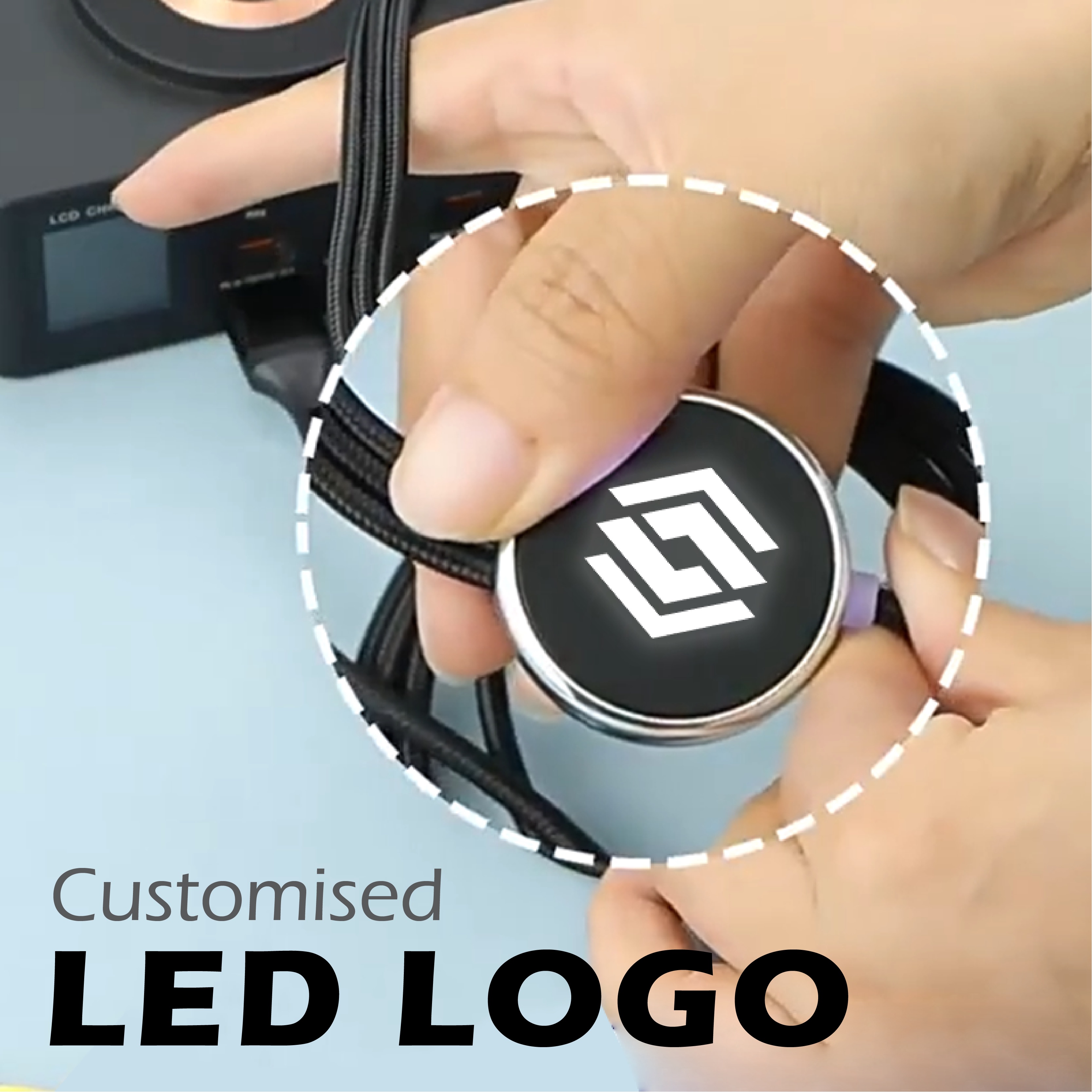 Glowy 3-in-2 LED Fast Charging Cable (3.0A)