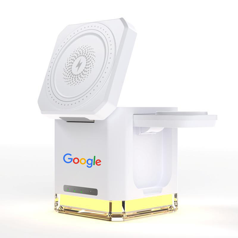Cube 3 in 1 Wireless Charger with Nightlight
