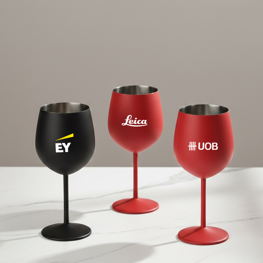 Stainless Steel Stemmed Wine Glass