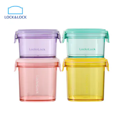 Lock&Lock Dopamine Clear Airtight Container 4-Piece Set