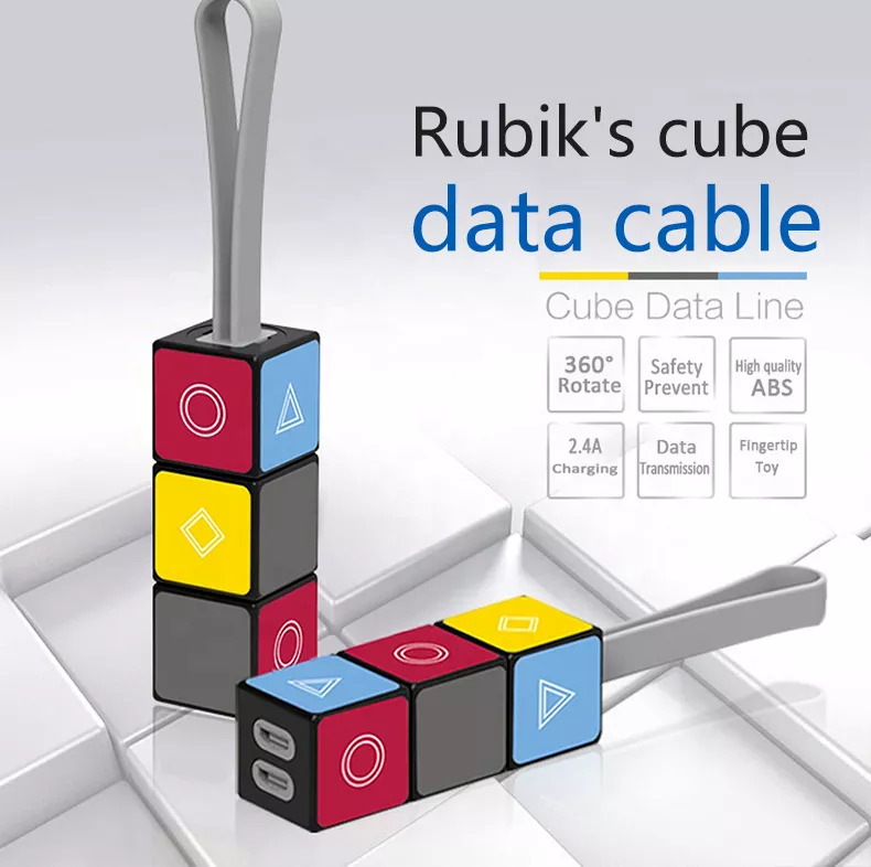 Micro USB 3 in 1 Magic Cube Charging Cable